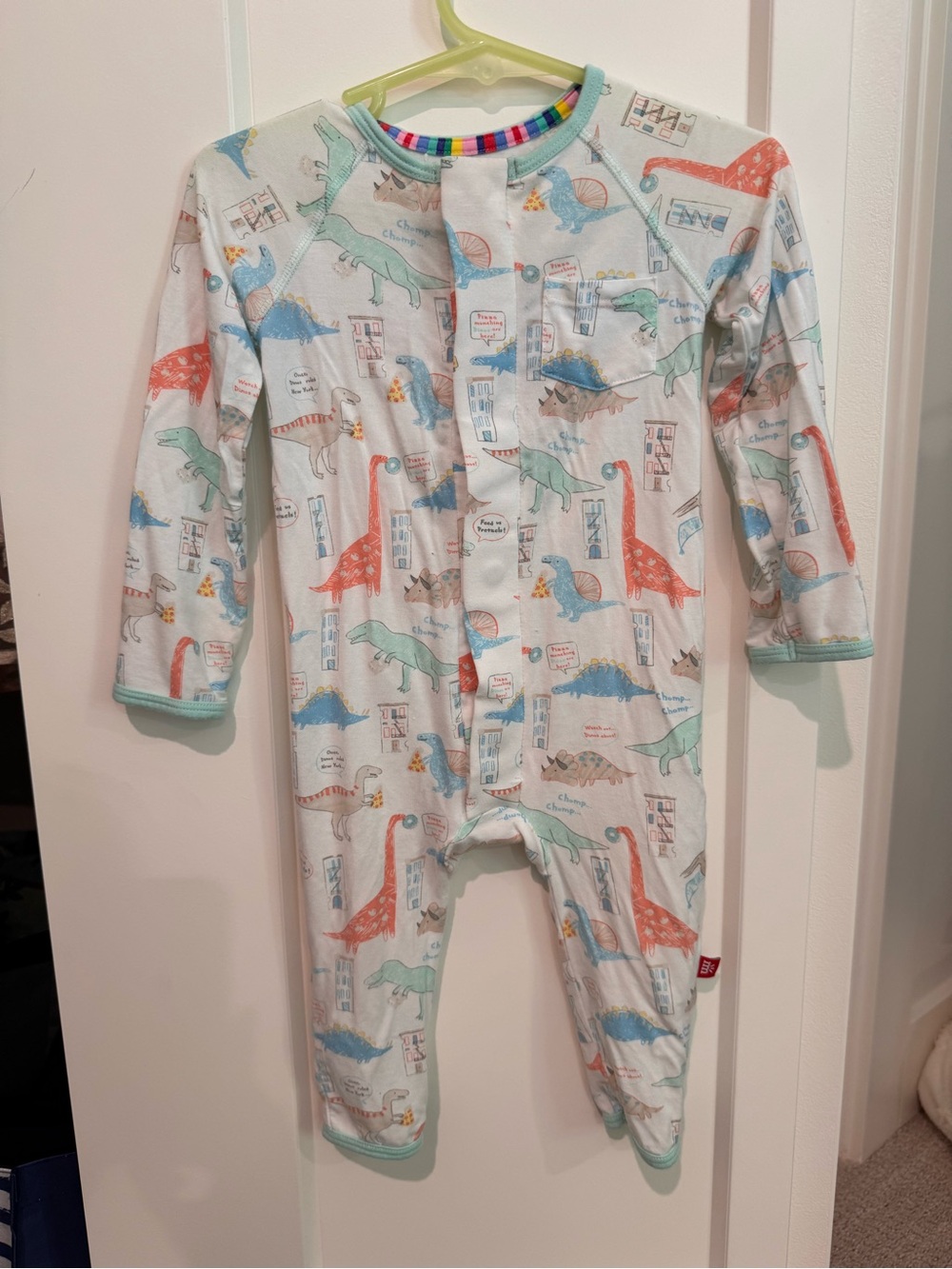 Magnetic Me Dino coverall onesie